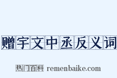 赠宇文中丞反义词是什么意思的图片